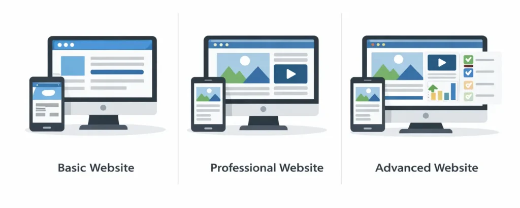 বিজনেস ওয়েবসাইটের ধরন ও খরচ